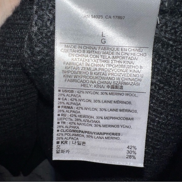 Banana Republic Merino Wool Alpaca Blend Knit Turtleneck Sweater Size Large - Picture 4 of 4